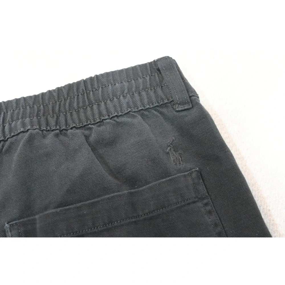 Polo Ralph Lauren Pants Kids Boys Sz 20 Black Elastic Waist Chino Excellent